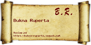 Bukna Ruperta névjegykártya